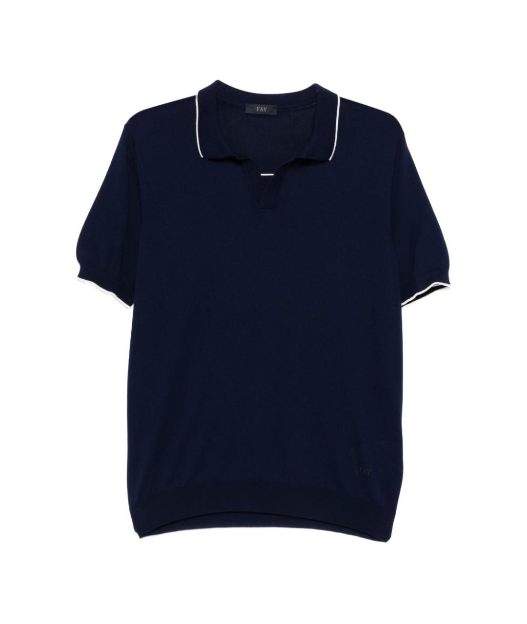 FAY Синяя хлопковая футболка, фото 1