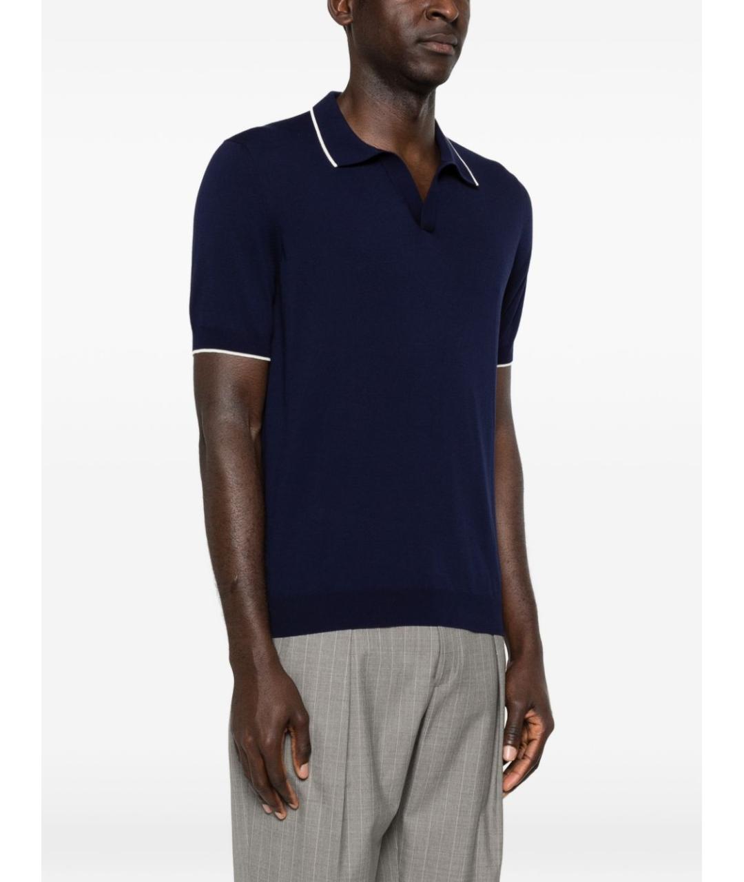 FAY Синяя хлопковая футболка, фото 5