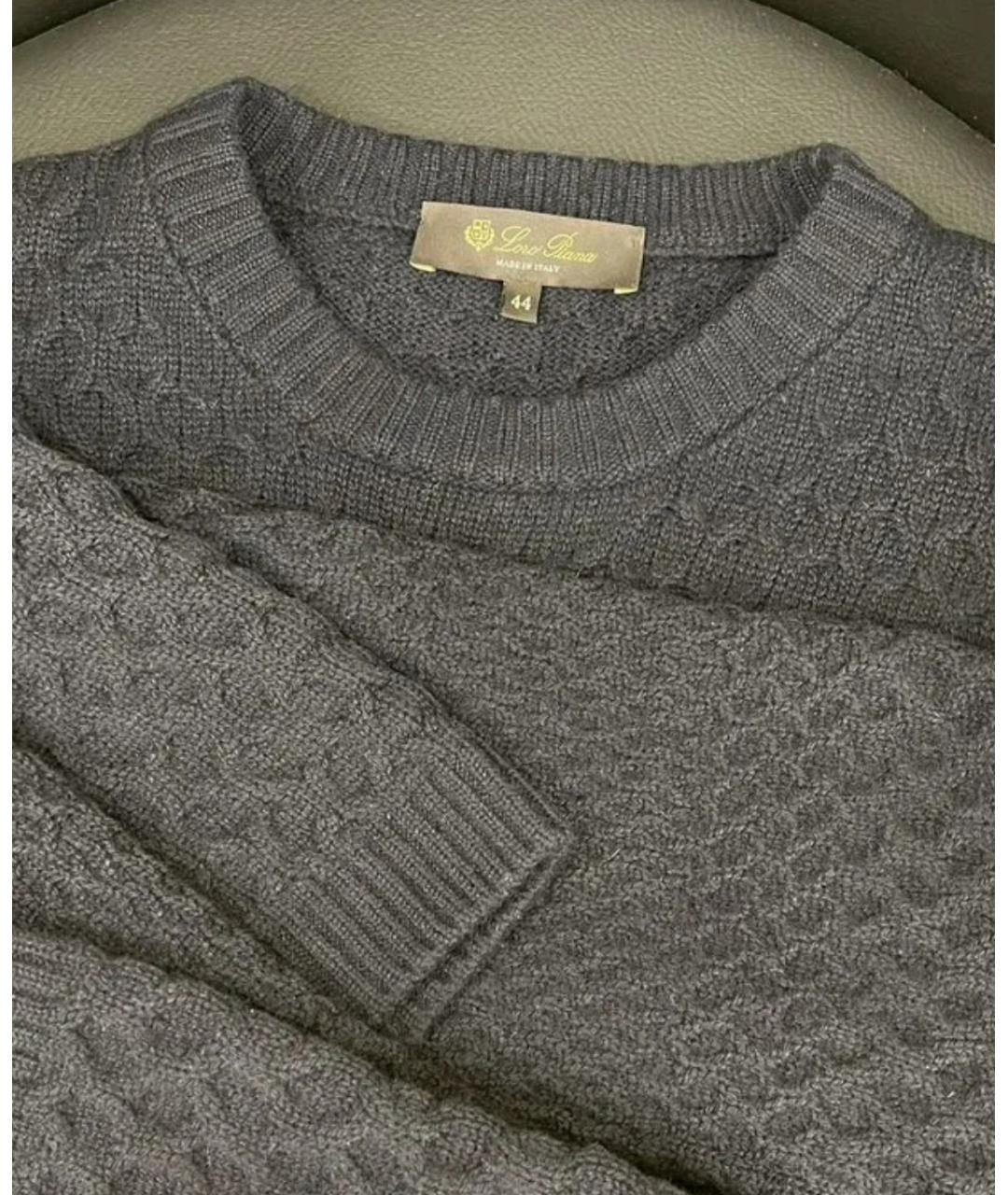 LORO PIANA Темно-синее кашемировое повседневное платье, фото 3