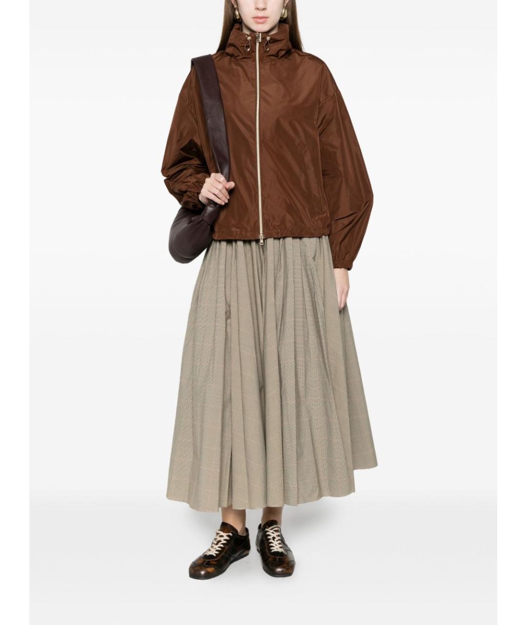 HERNO Коричневая полиэстеровая куртка, фото 5