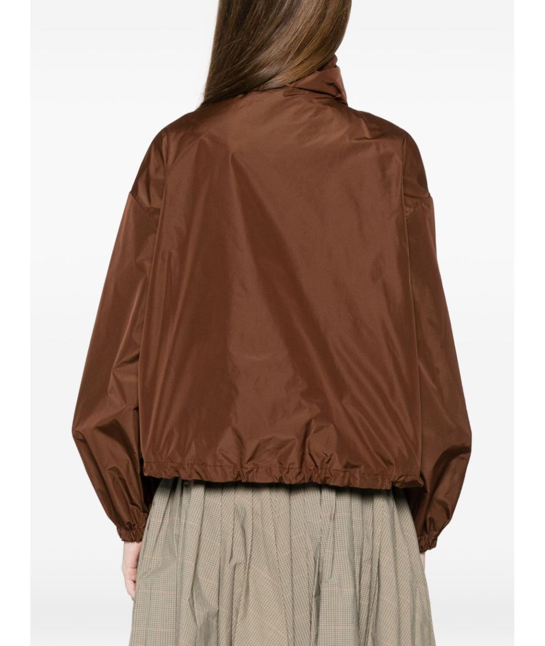 HERNO Коричневая полиэстеровая куртка, фото 2