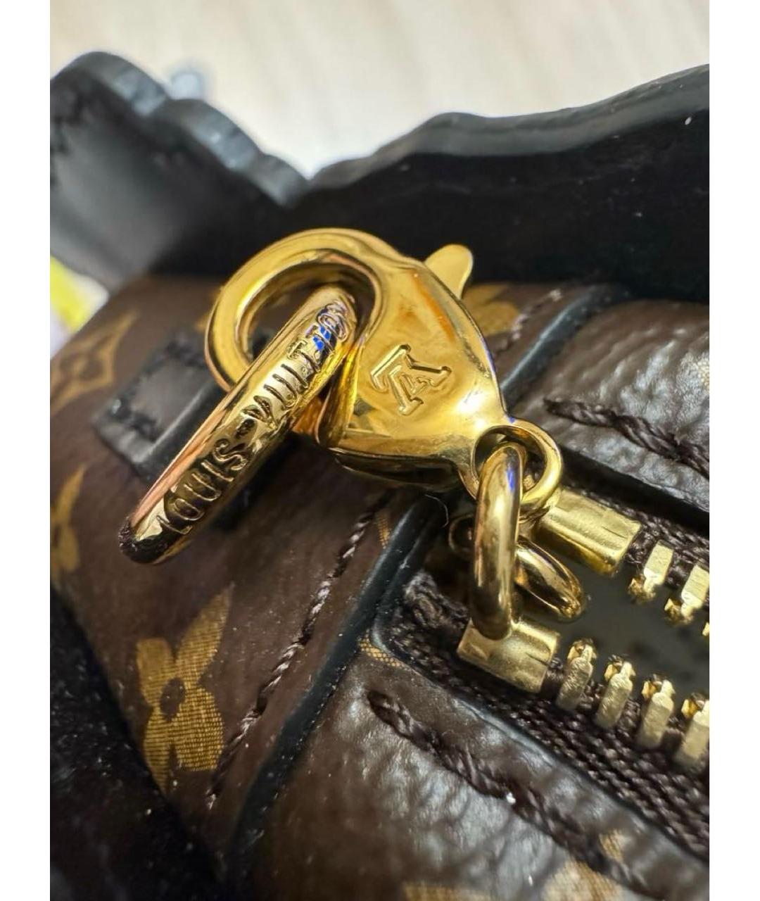 LOUIS VUITTON Серая кожаная сумка с короткими ручками, фото 7