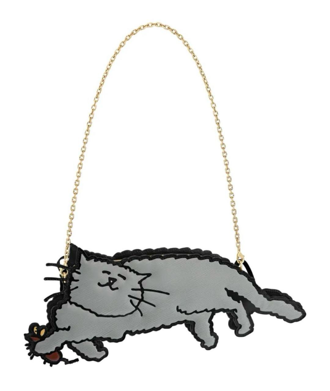 LOUIS VUITTON Серая кожаная сумка с короткими ручками, фото 1