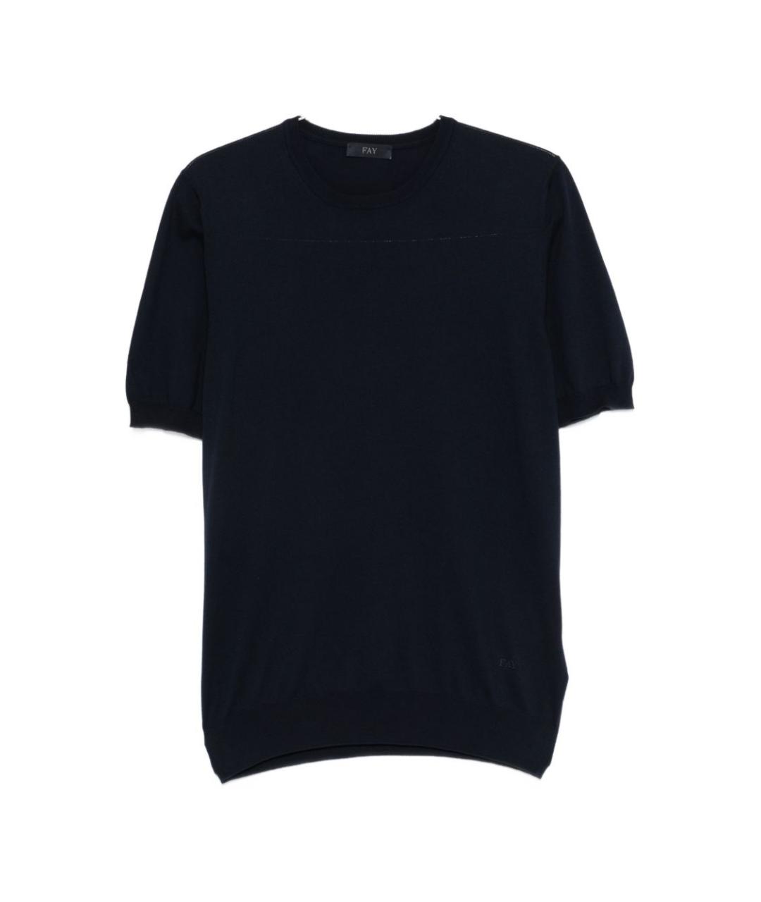 FAY Синяя хлопковая футболка, фото 1