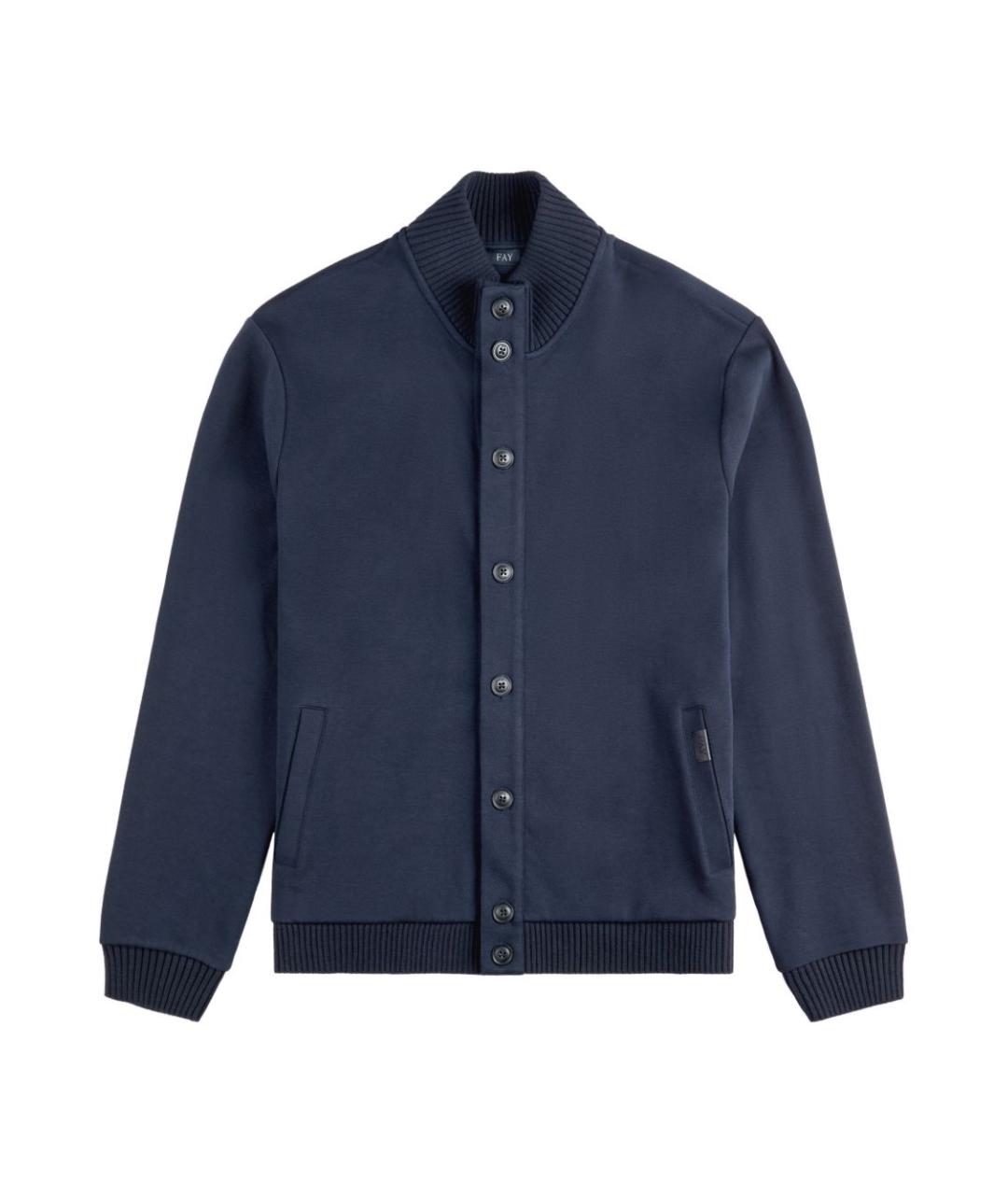 FAY Синий хлопковый джемпер / свитер, фото 1
