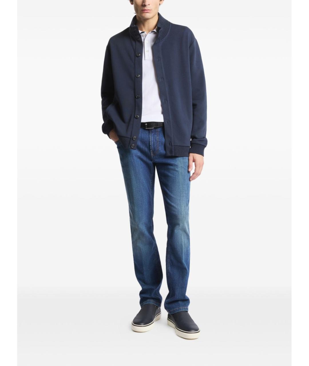 FAY Синий хлопковый джемпер / свитер, фото 4