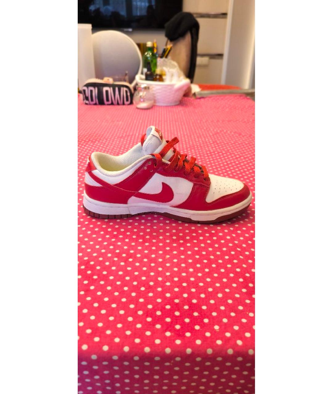 NIKE Красные кожаные кроссовки, фото 7