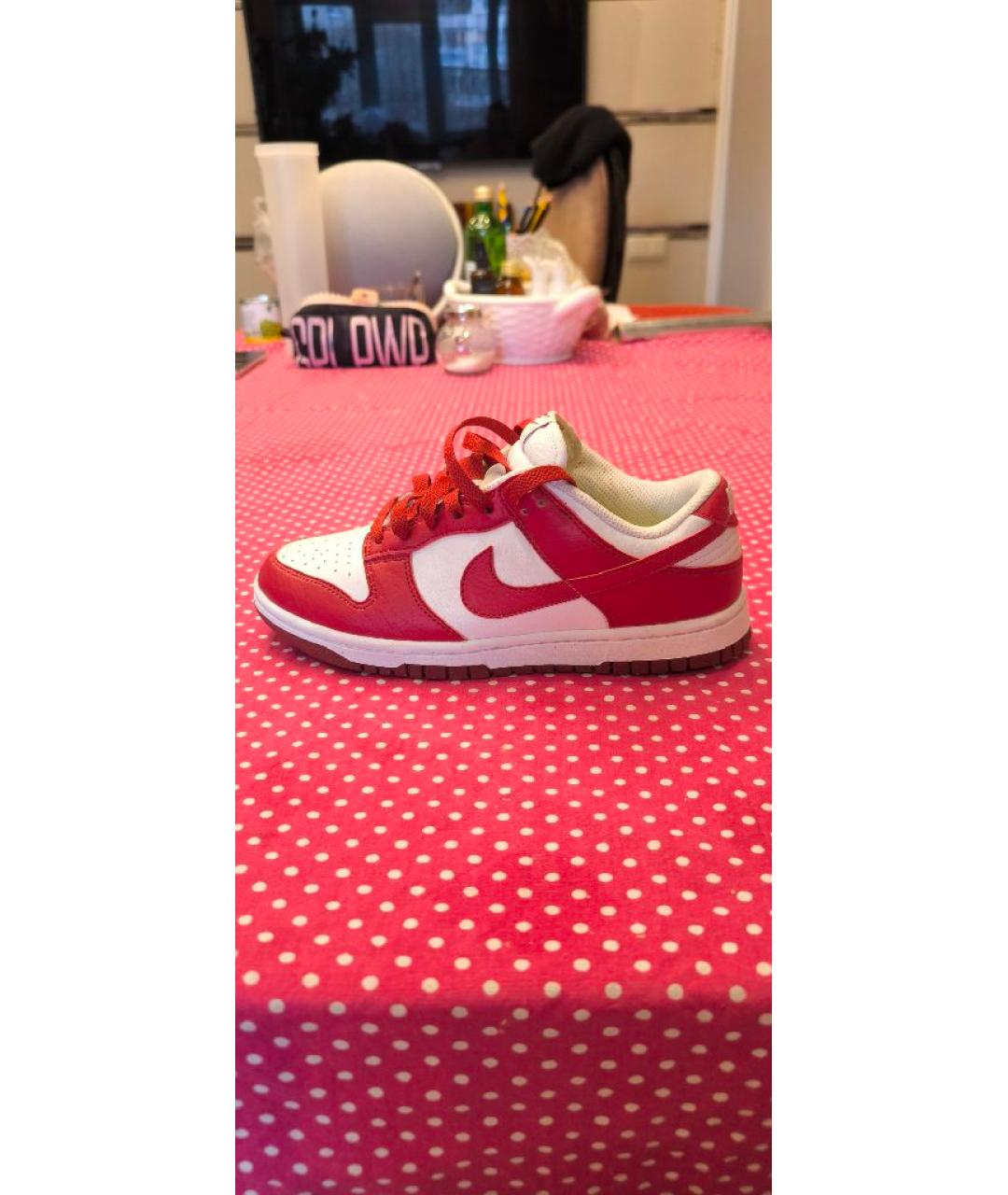 NIKE Красные кожаные кроссовки, фото 6