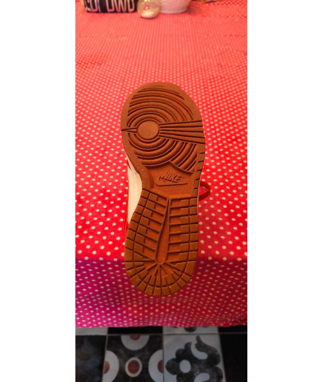 NIKE Красные кожаные кроссовки, фото 5