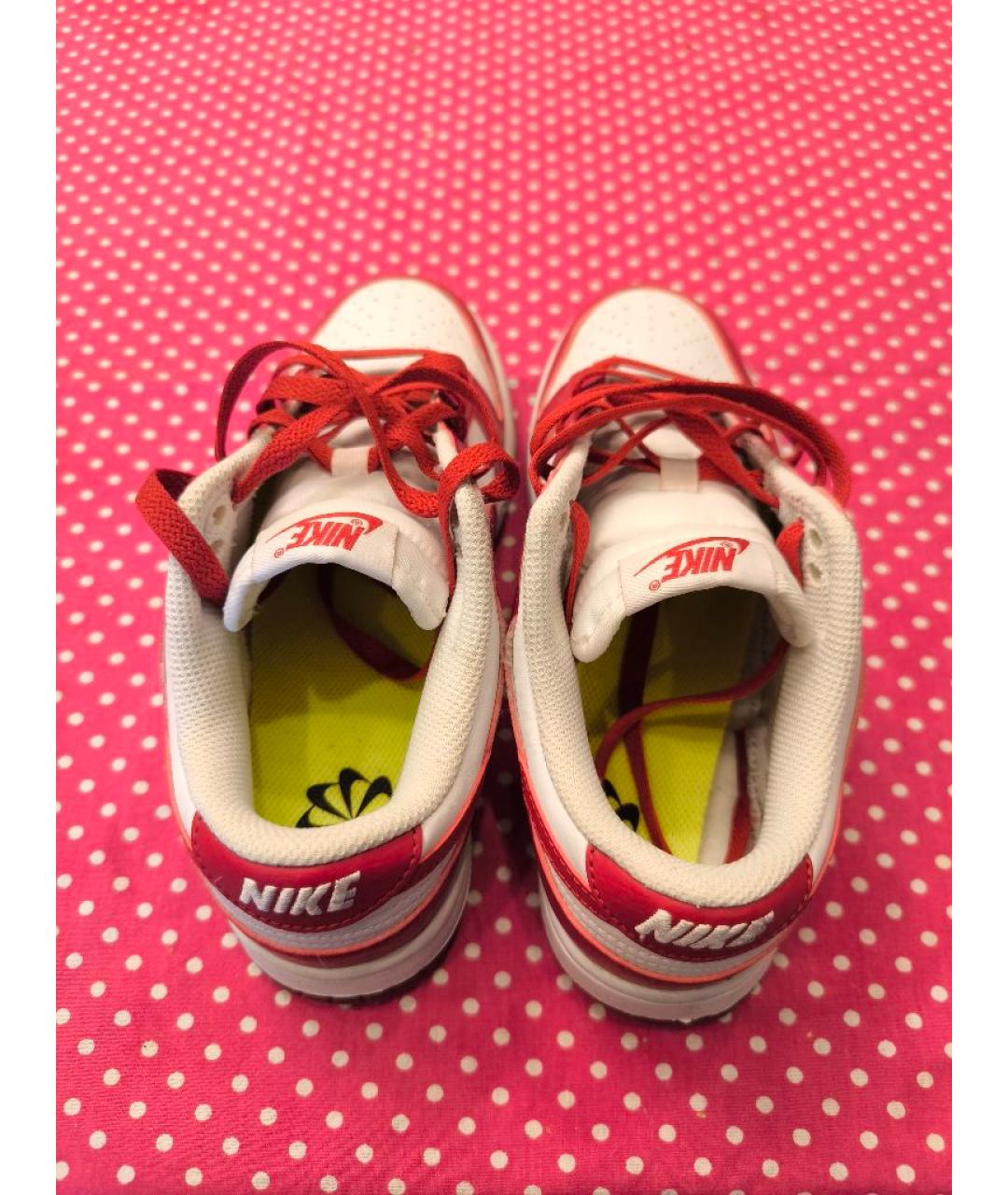 NIKE Красные кожаные кроссовки, фото 3