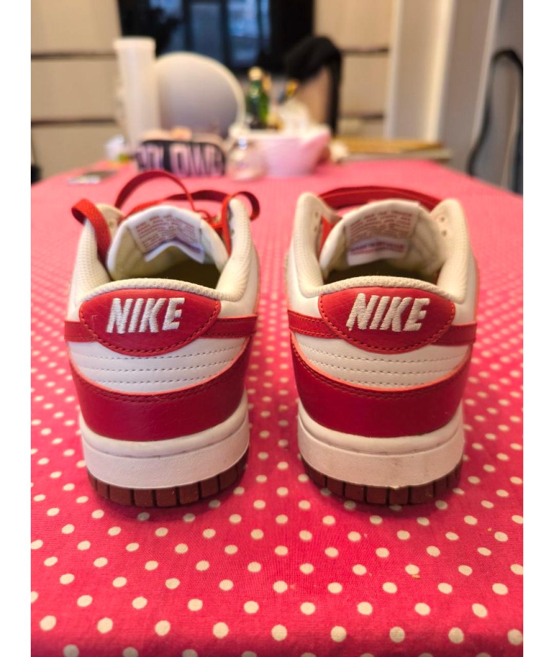 NIKE Красные кожаные кроссовки, фото 4