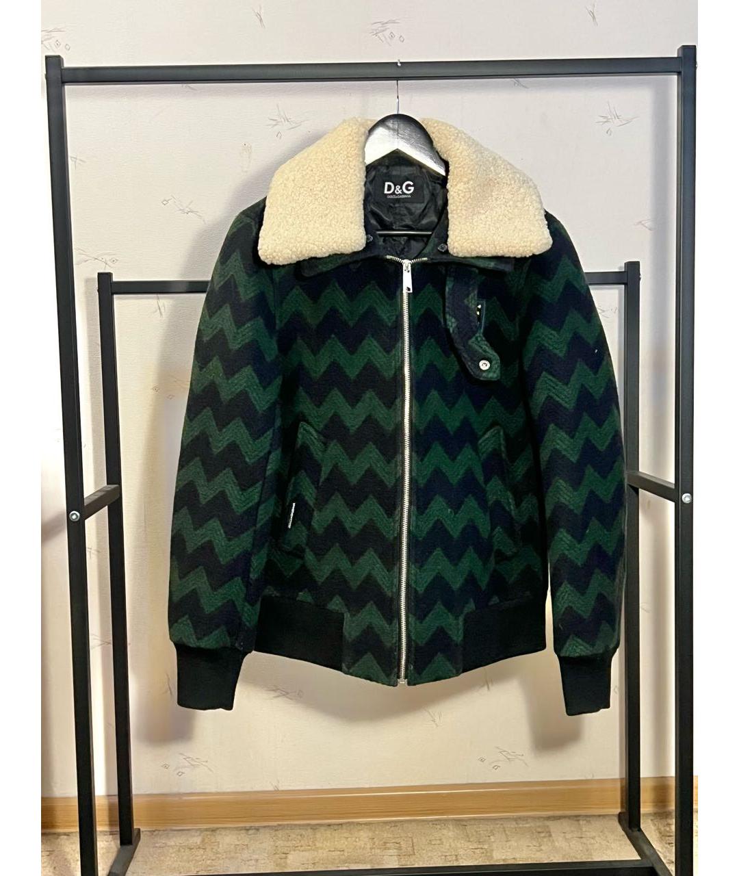 DOLCE&GABBANA Зеленая шерстяная куртка, фото 9