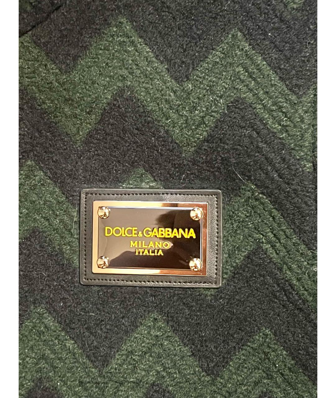 DOLCE&GABBANA Зеленая шерстяная куртка, фото 4