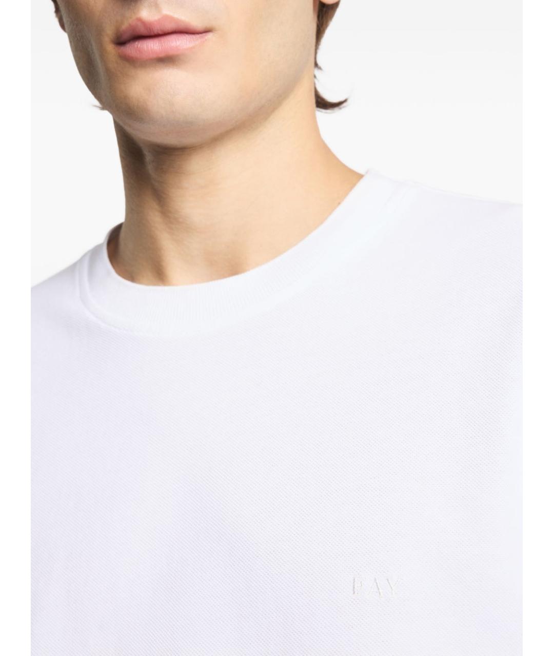 FAY Белая хлопковая футболка, фото 3