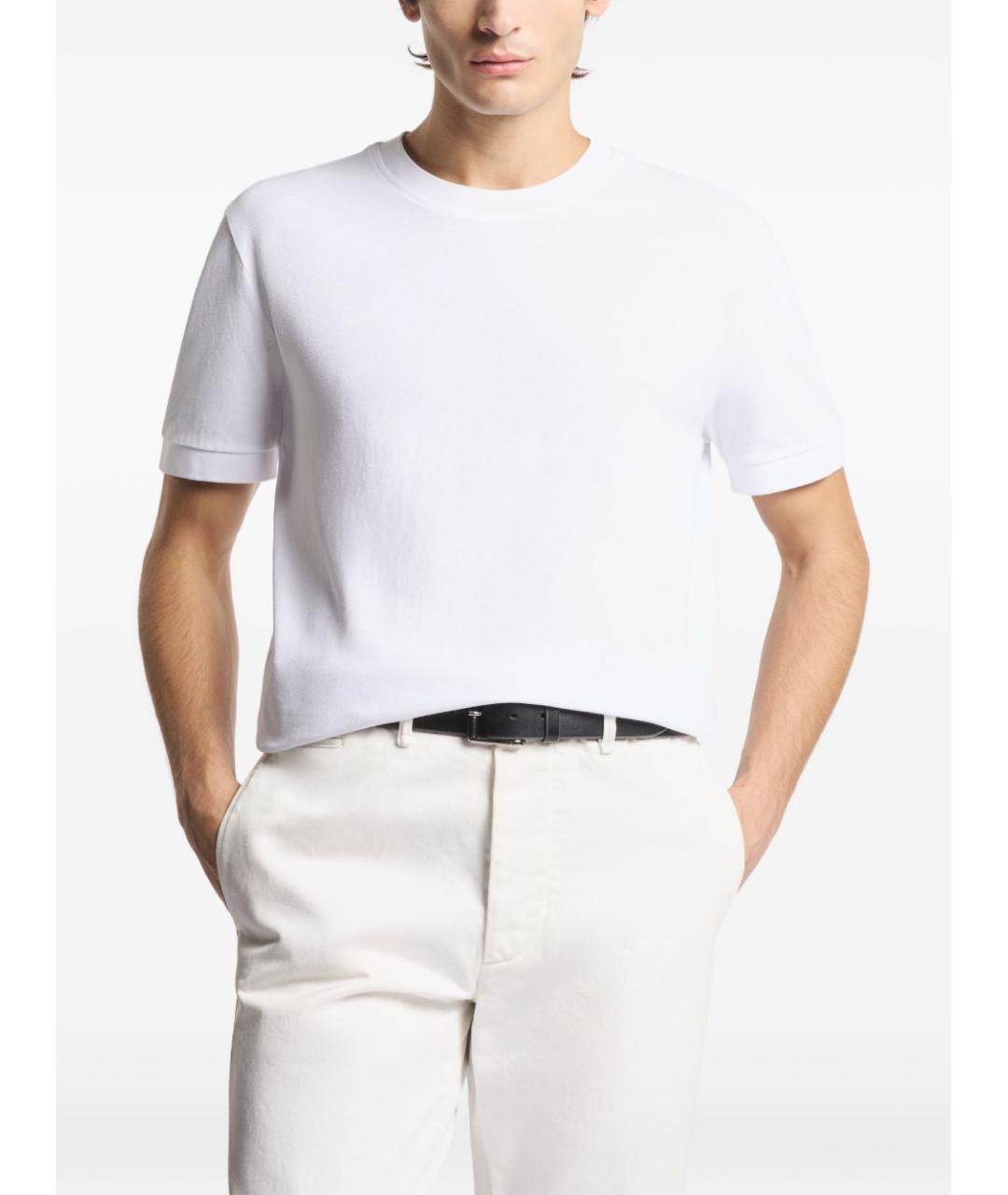 FAY Белая хлопковая футболка, фото 5