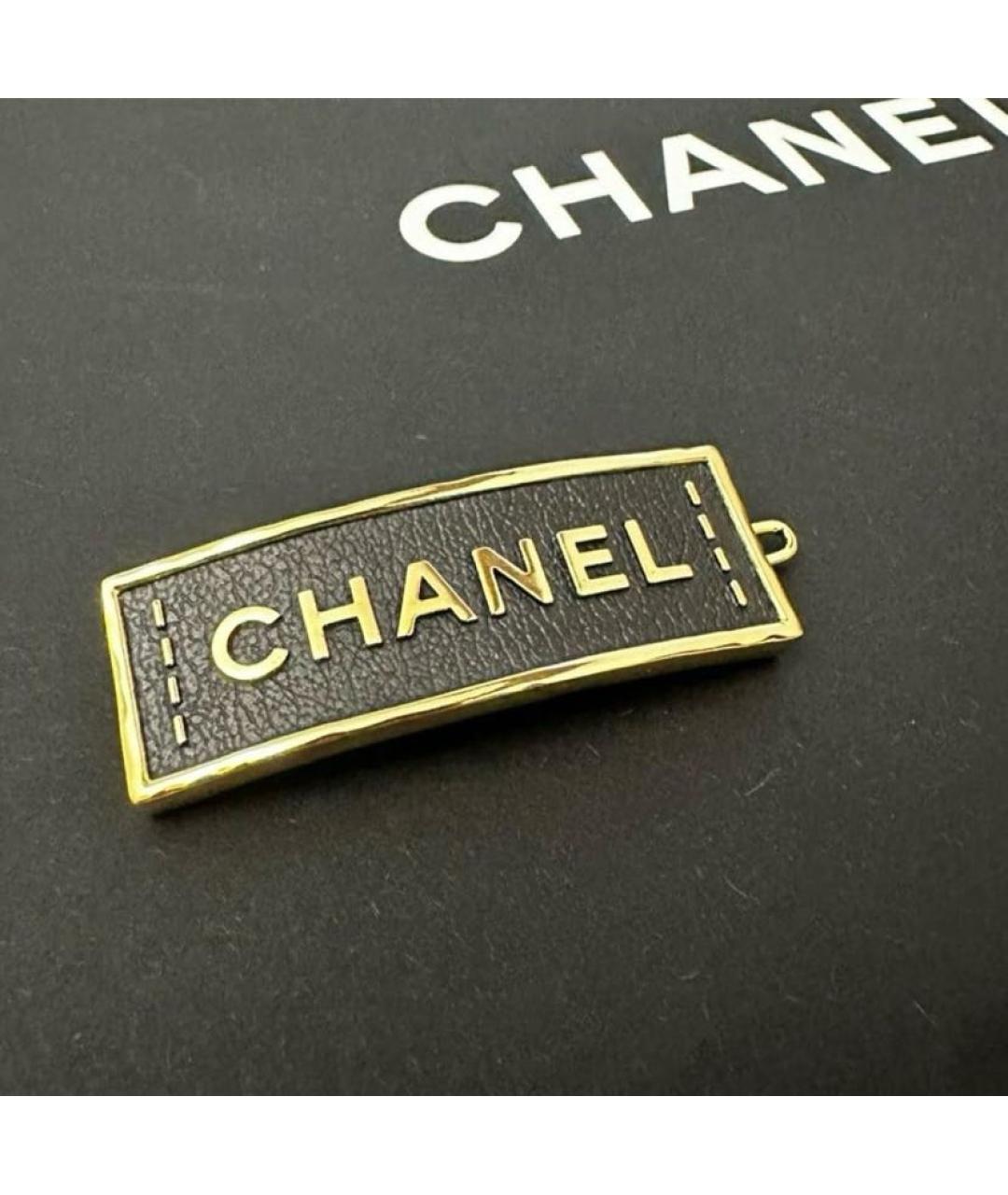 CHANEL Черная заколка, фото 2