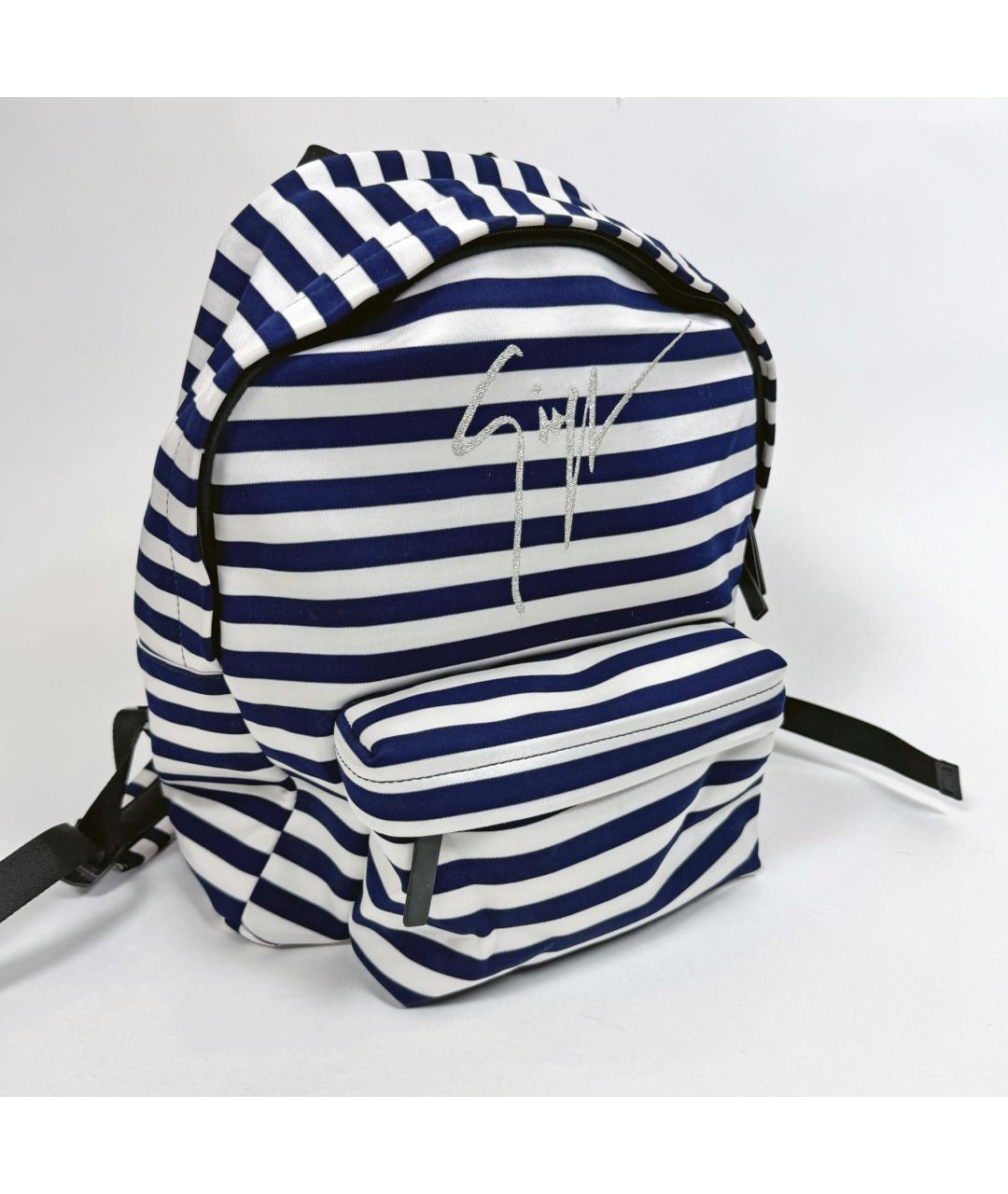 GIUSEPPE ZANOTTI DESIGN Синий тканевый рюкзак, фото 4