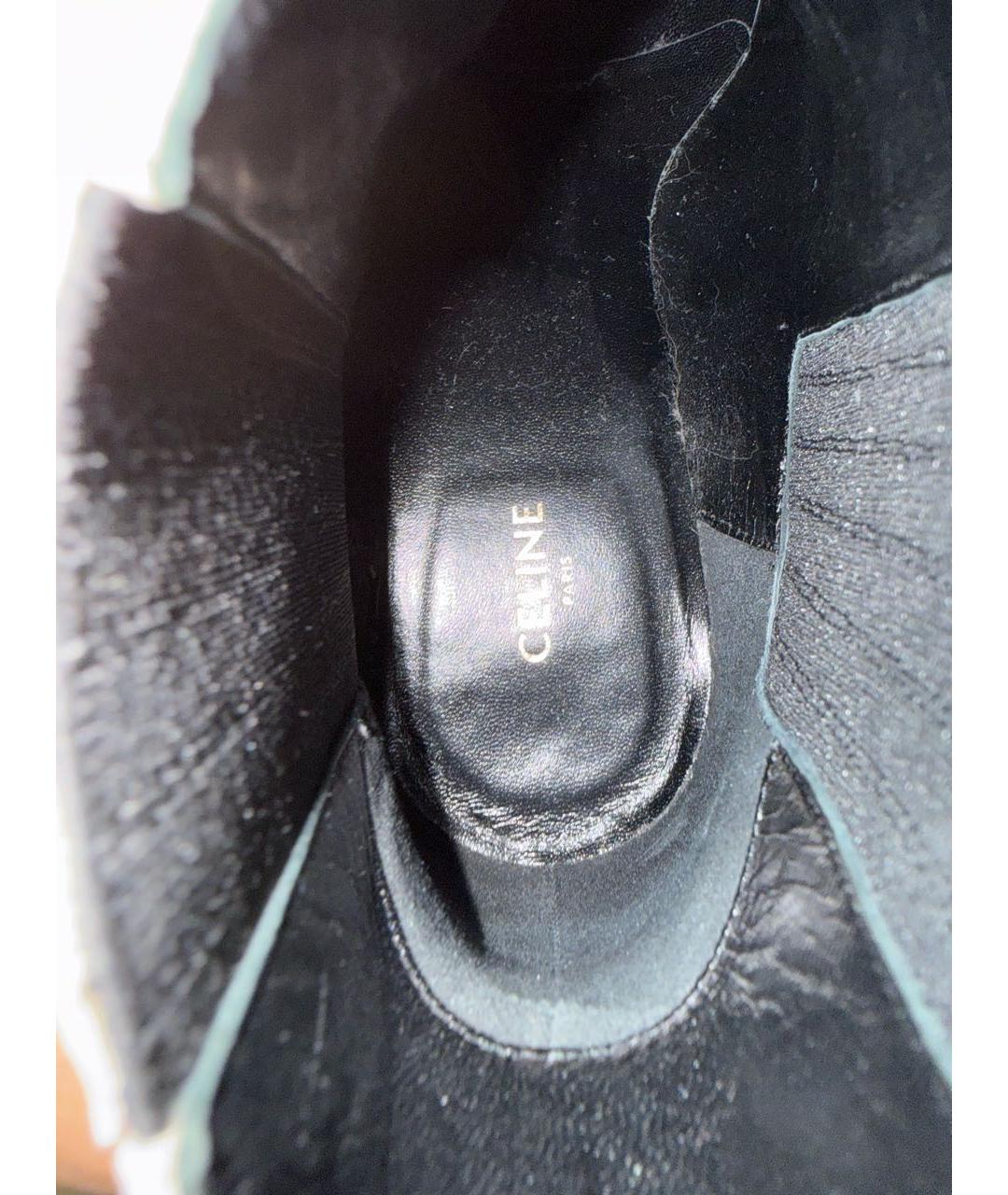 CELINE Белые кожаные ботильоны, фото 3