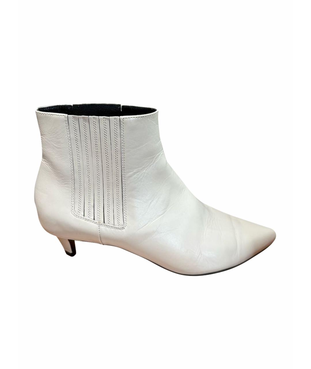 CELINE Белые кожаные ботильоны, фото 1