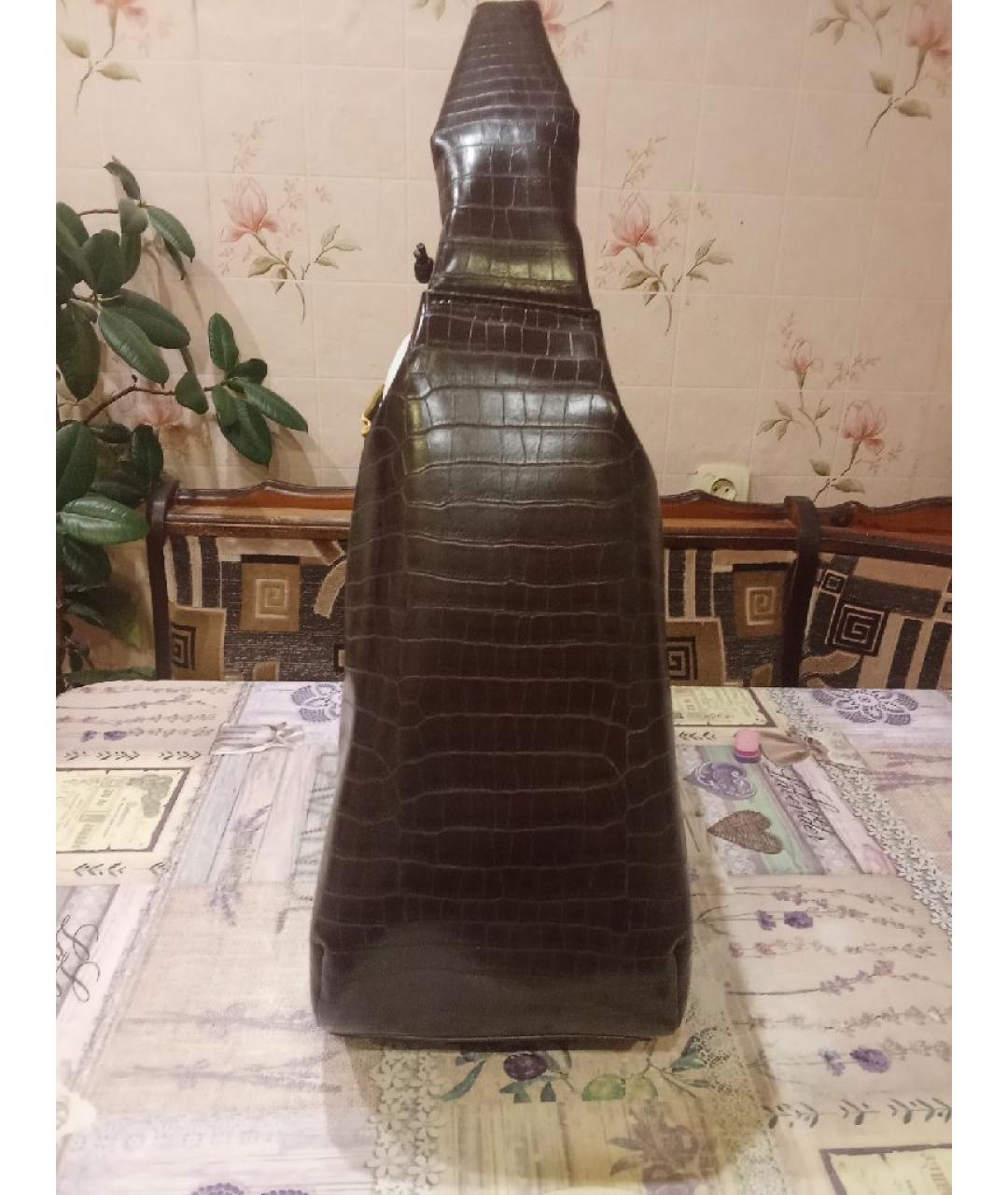 GANNI Бордовая сумка с короткими ручками, фото 4