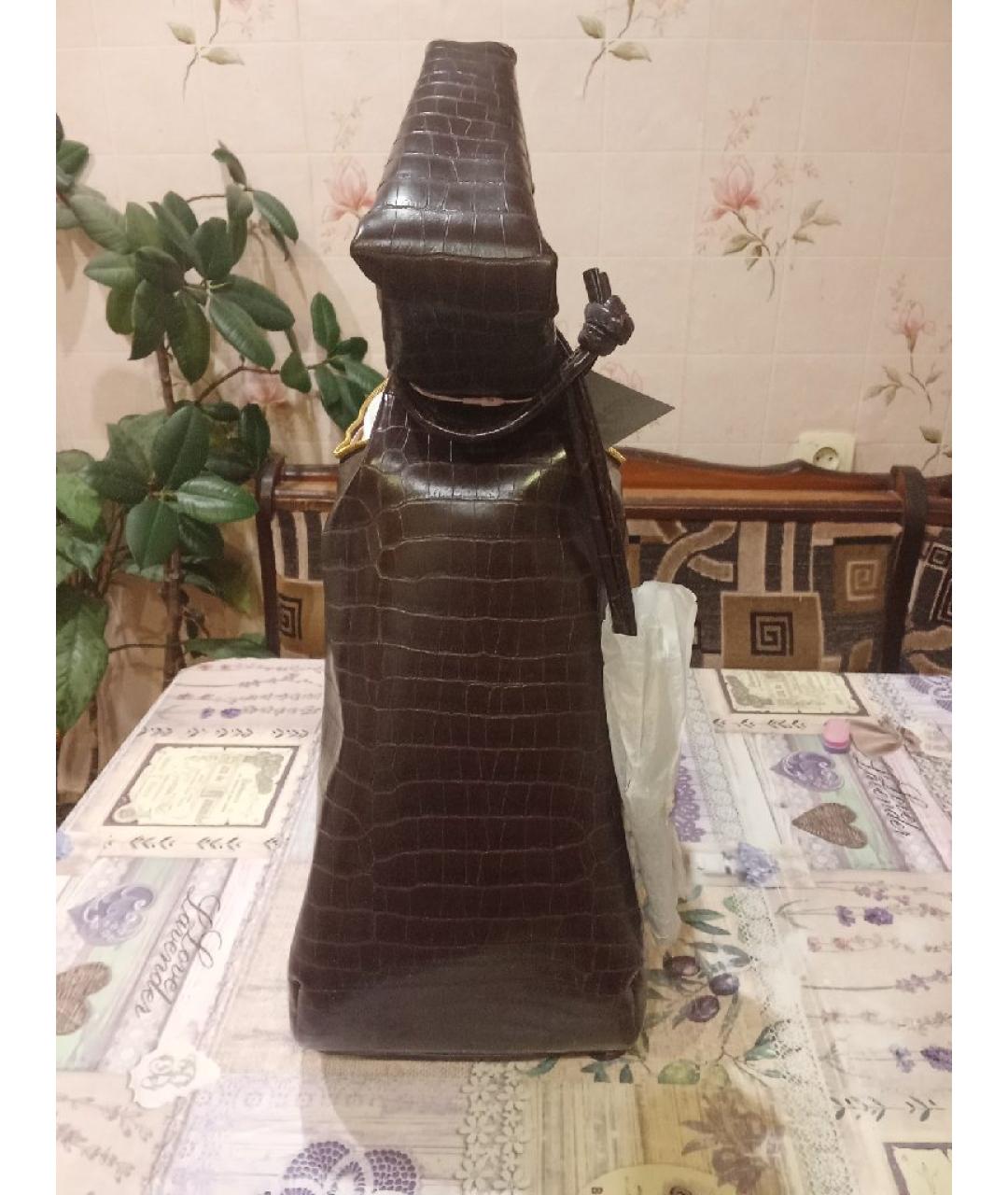 GANNI Бордовая сумка с короткими ручками, фото 3