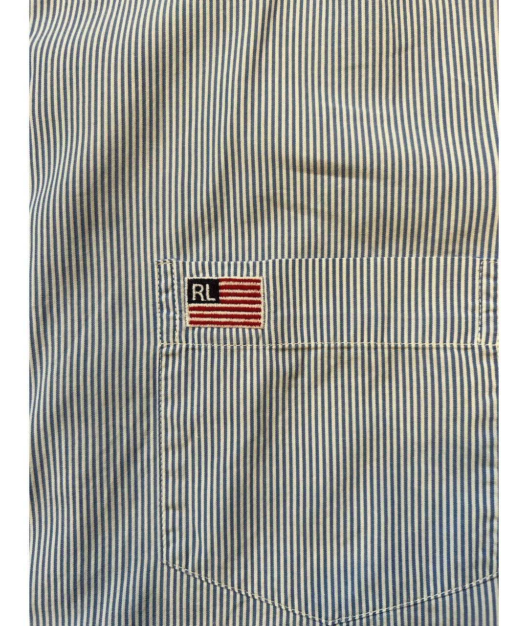 POLO RALPH LAUREN Голубая хлопковая классическая рубашка, фото 3