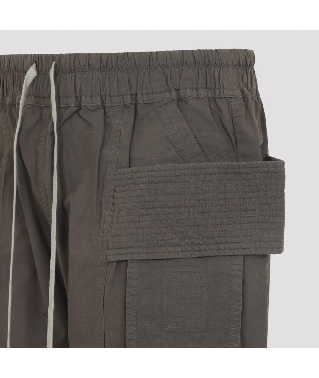 RICK OWENS DRKSHDW Хаки хлопковые шорты, фото 3