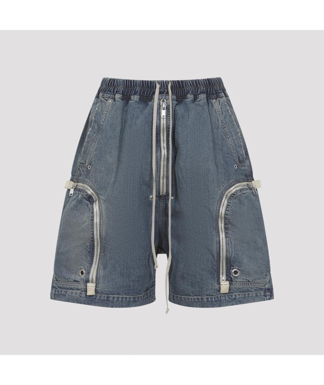 RICK OWENS DRKSHDW Синие хлопковые шорты, фото 4