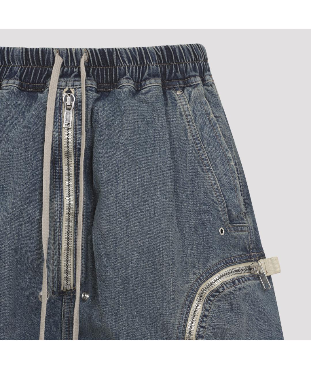 RICK OWENS DRKSHDW Синие хлопковые шорты, фото 3