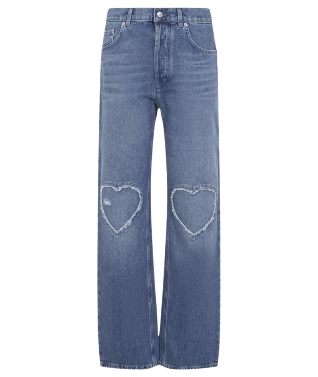 MOSCHINO Синие хлопковые прямые джинсы, фото 1