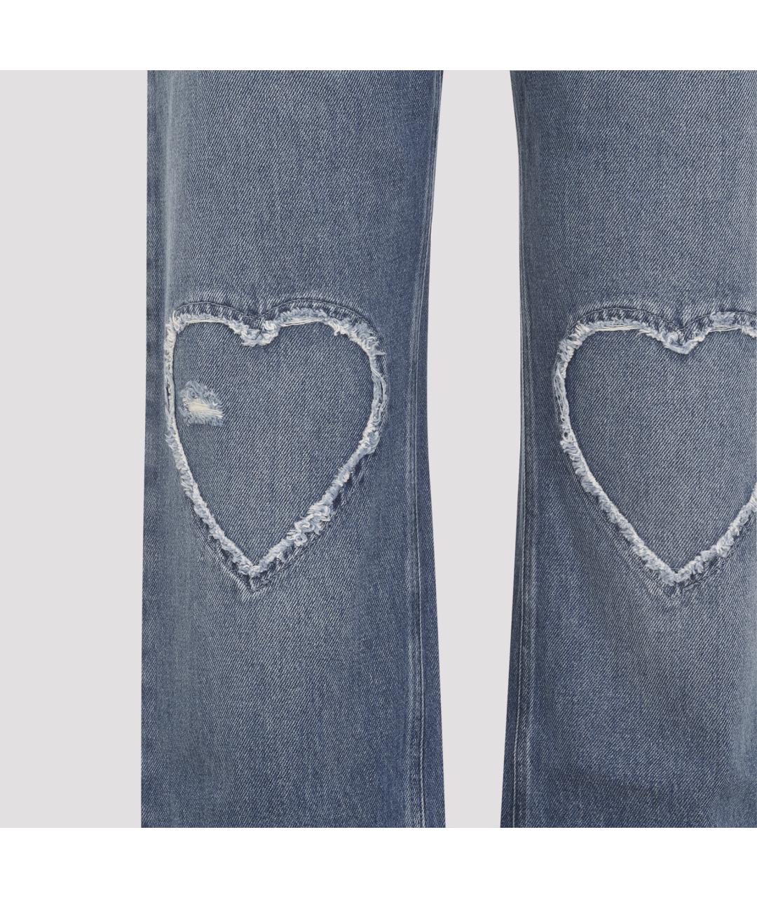 MOSCHINO Синие хлопковые прямые джинсы, фото 5