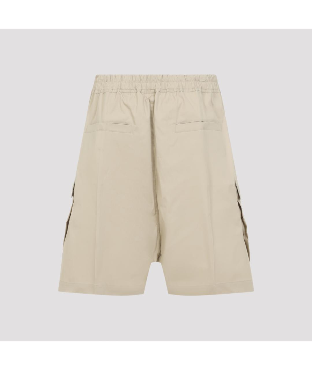 RICK OWENS Бежевые хлопковые шорты, фото 2