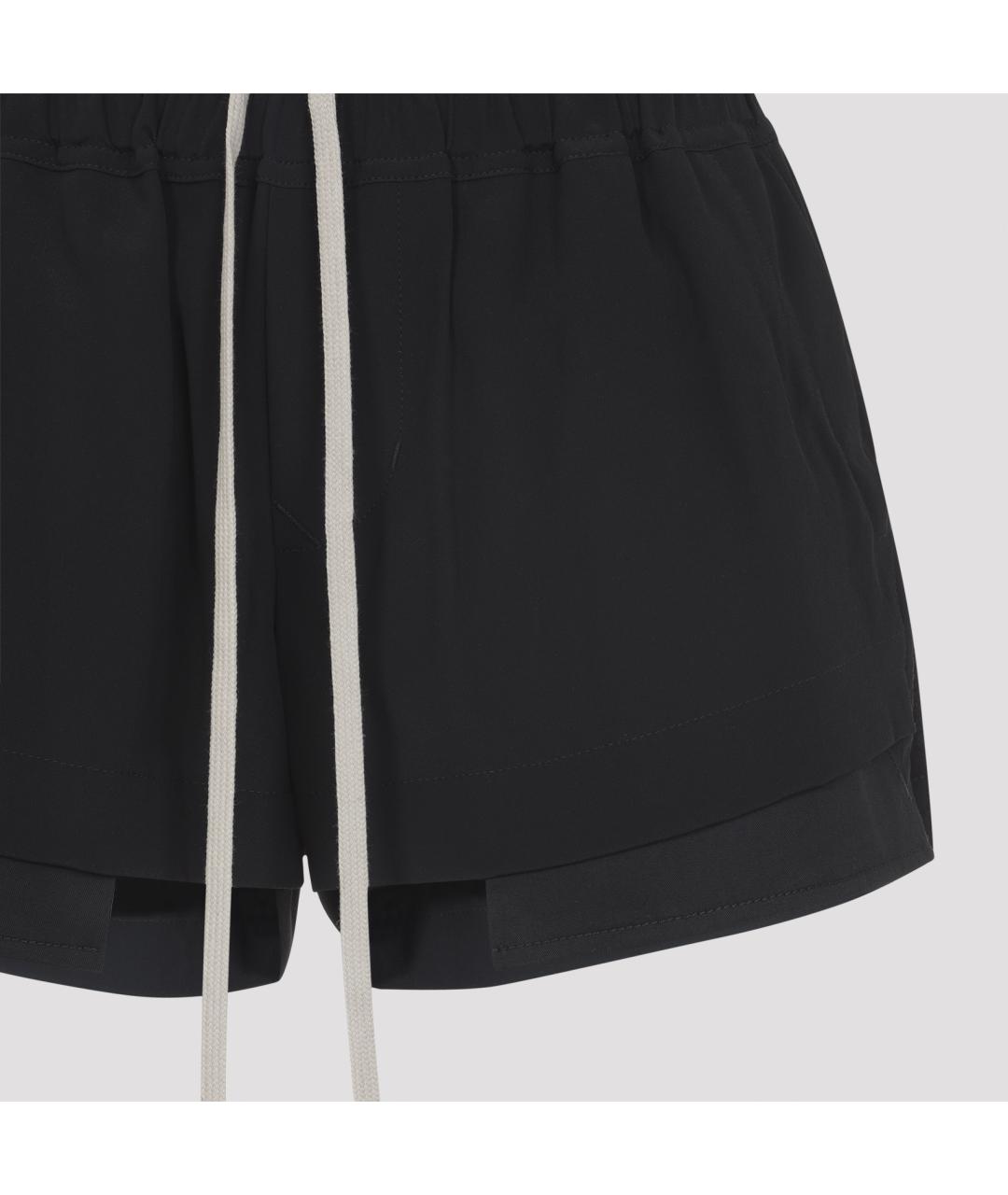 RICK OWENS Черные ацетатные шорты, фото 3