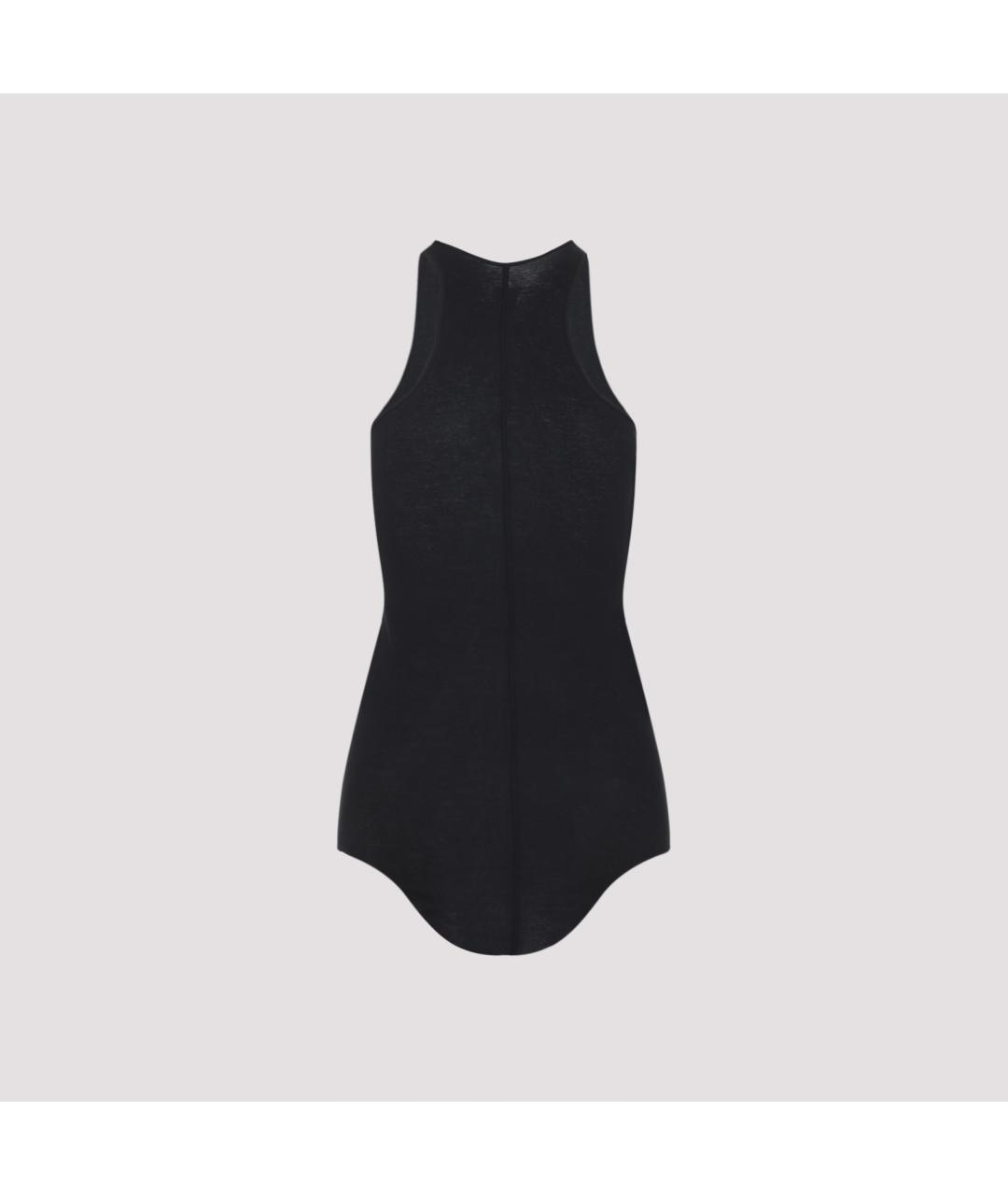 RICK OWENS Черная хлопковая майка, фото 2