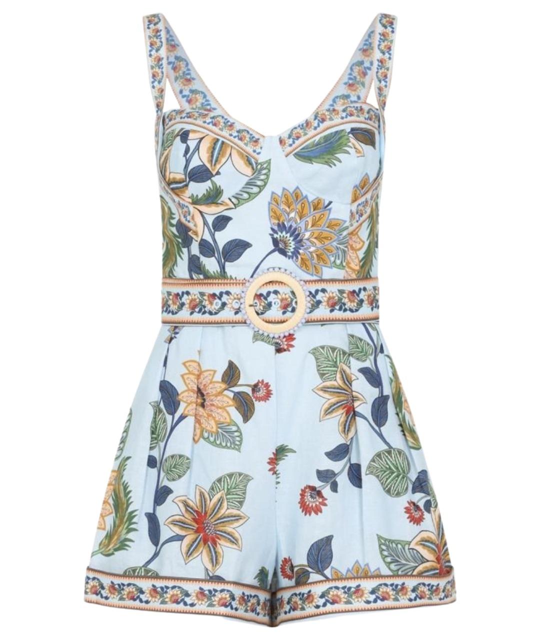 FARM RIO Мульти льняной комбинезон, фото 1