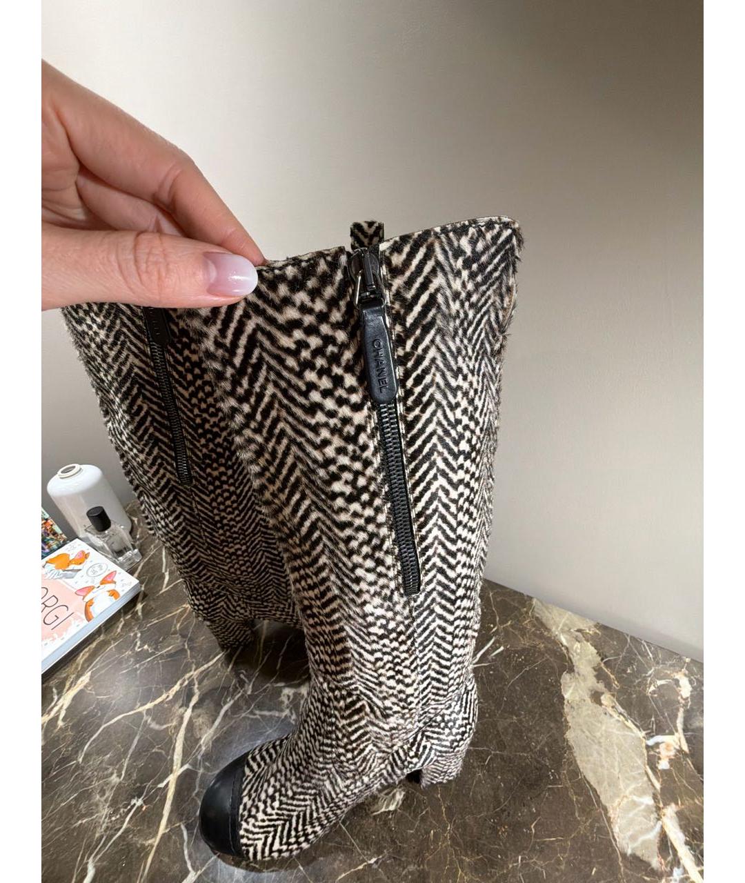 CHANEL Черные сапоги, фото 5