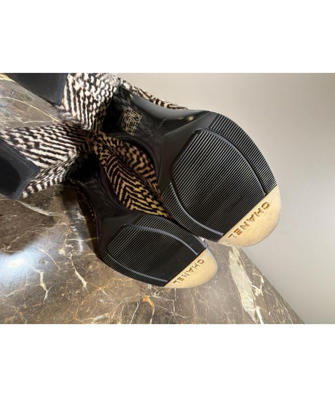 CHANEL Черные сапоги, фото 6