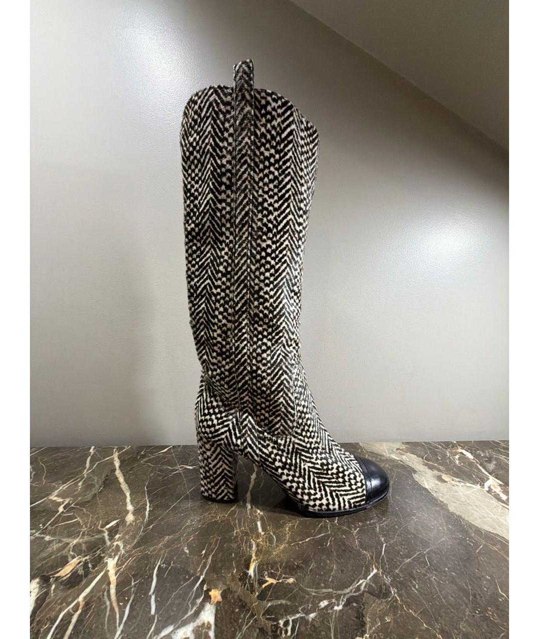 CHANEL Черные сапоги, фото 7