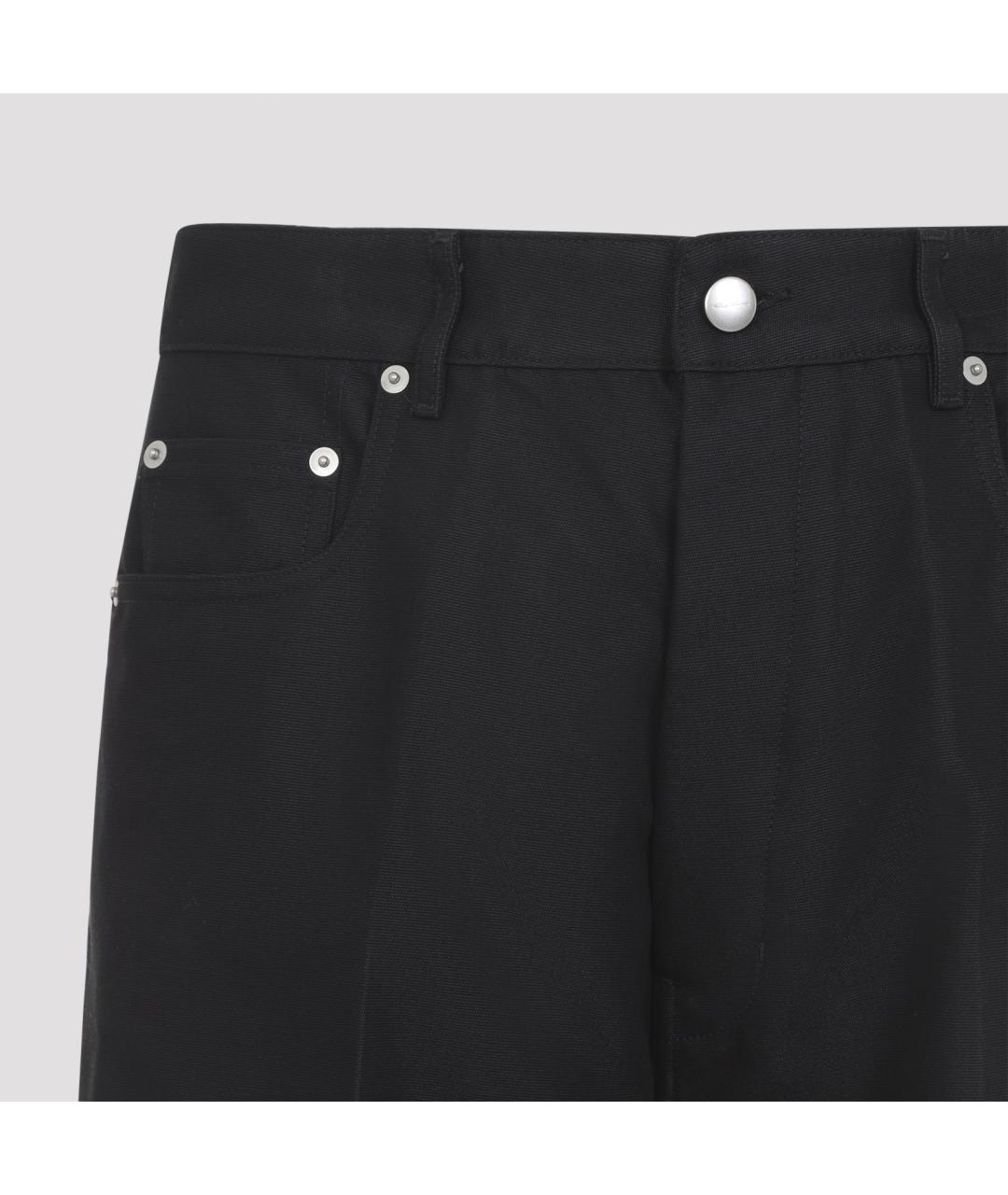 RICK OWENS Черные хлопковые прямые джинсы, фото 3