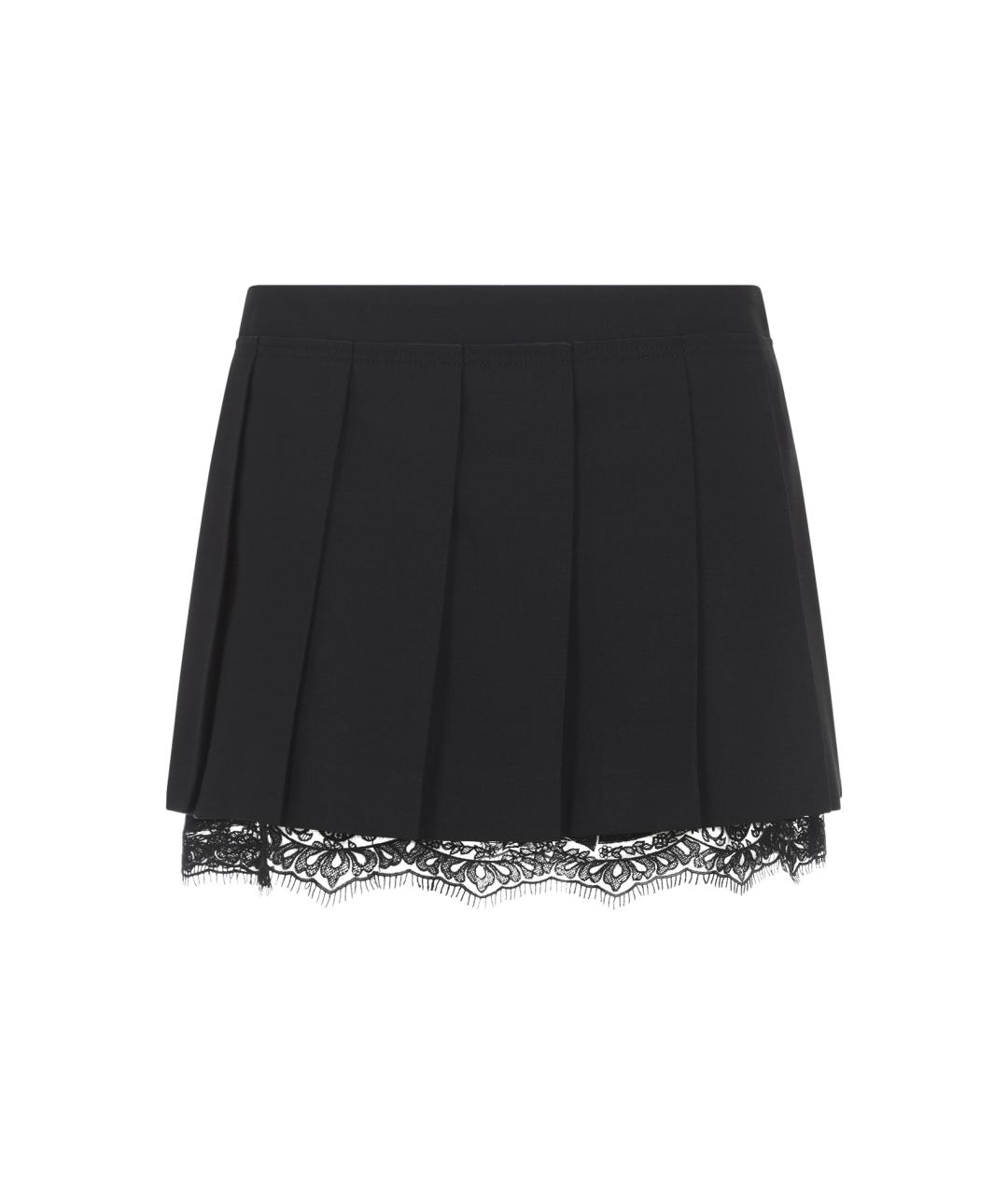 ACNE STUDIOS Черная полиэстеровая юбка мини, фото 1