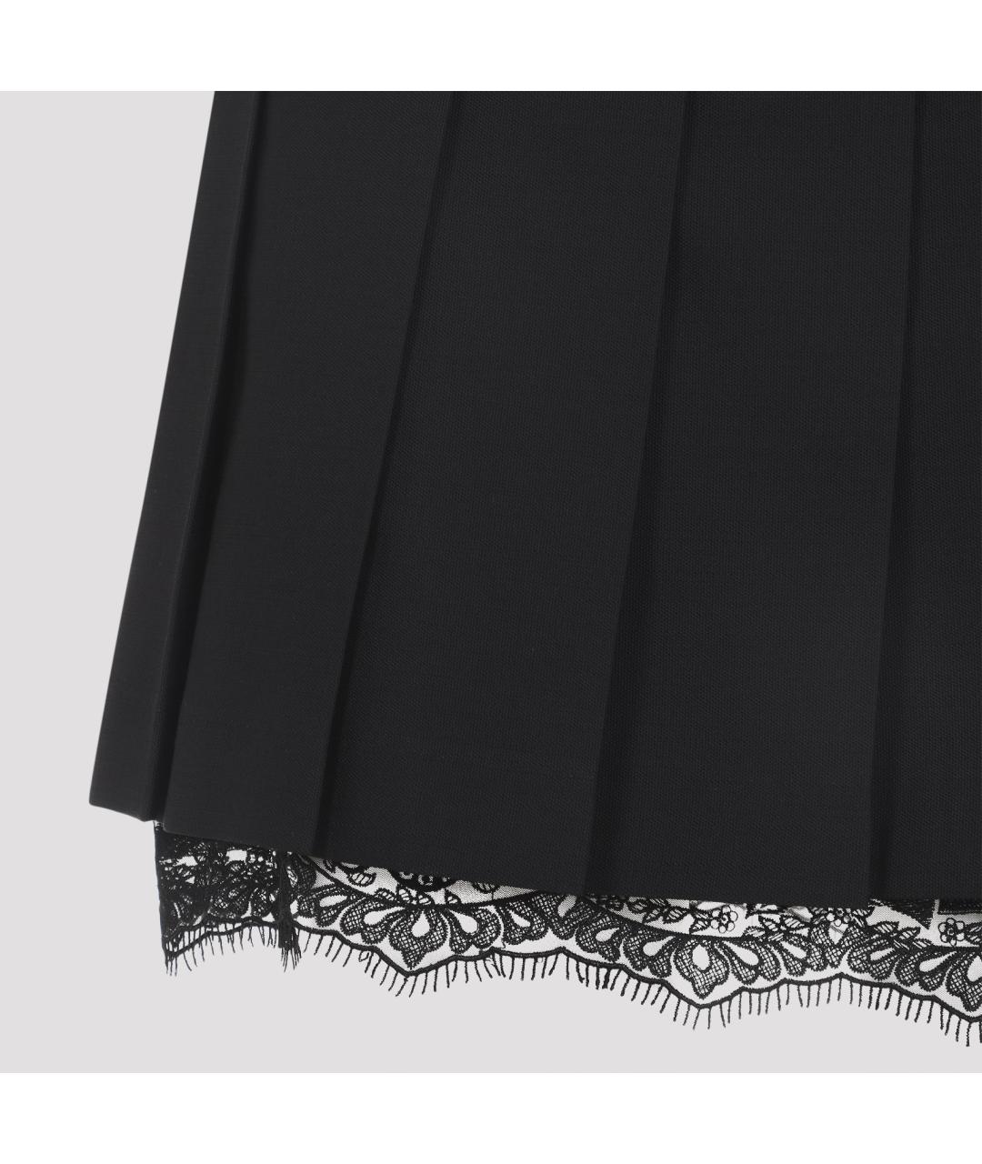 ACNE STUDIOS Черная полиэстеровая юбка мини, фото 3