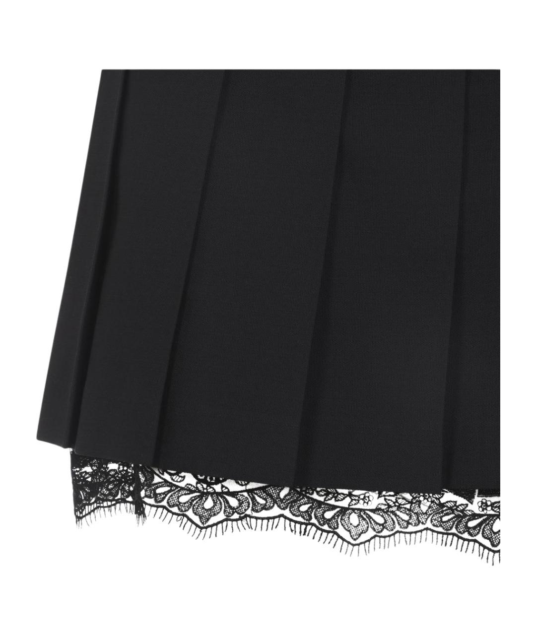 ACNE STUDIOS Черная полиэстеровая юбка мини, фото 2