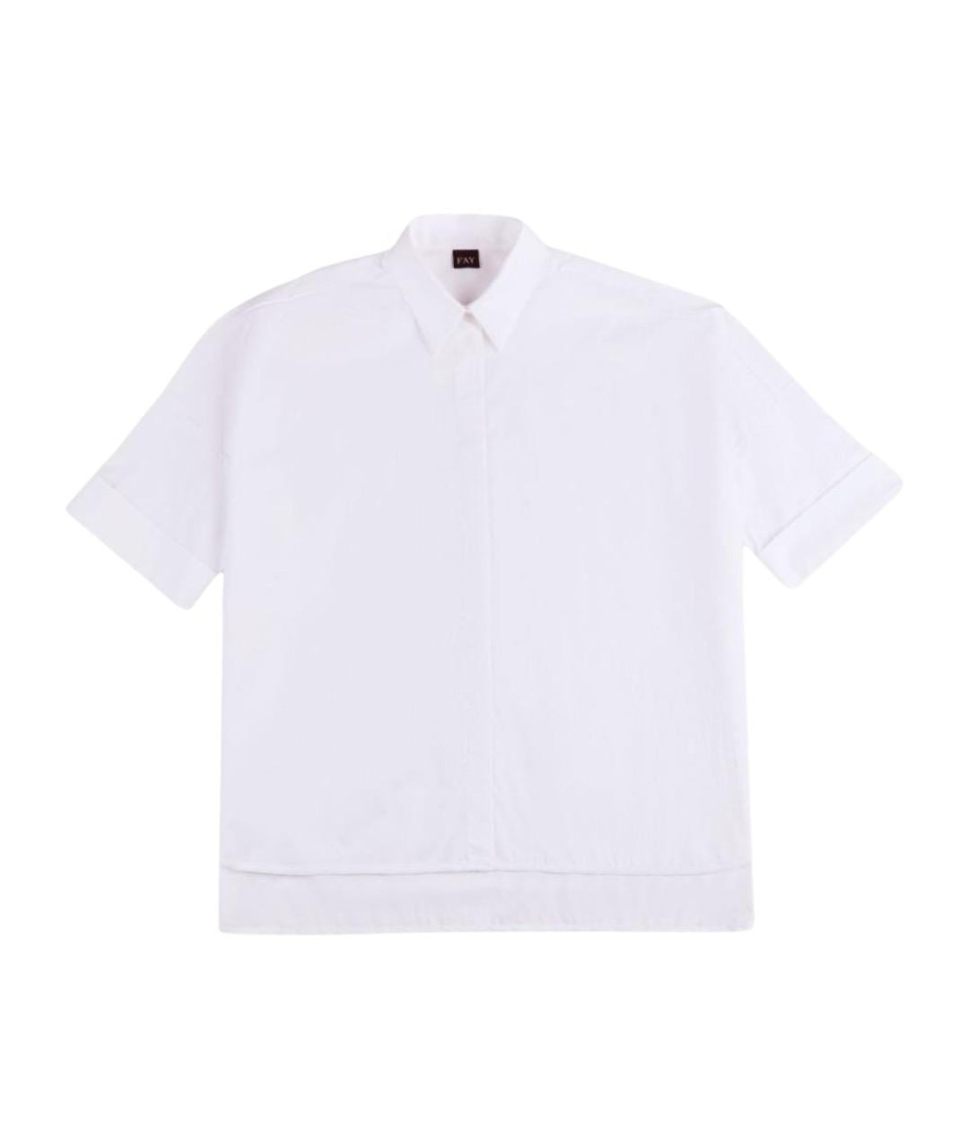 FAY Белая хлопковая рубашка, фото 1