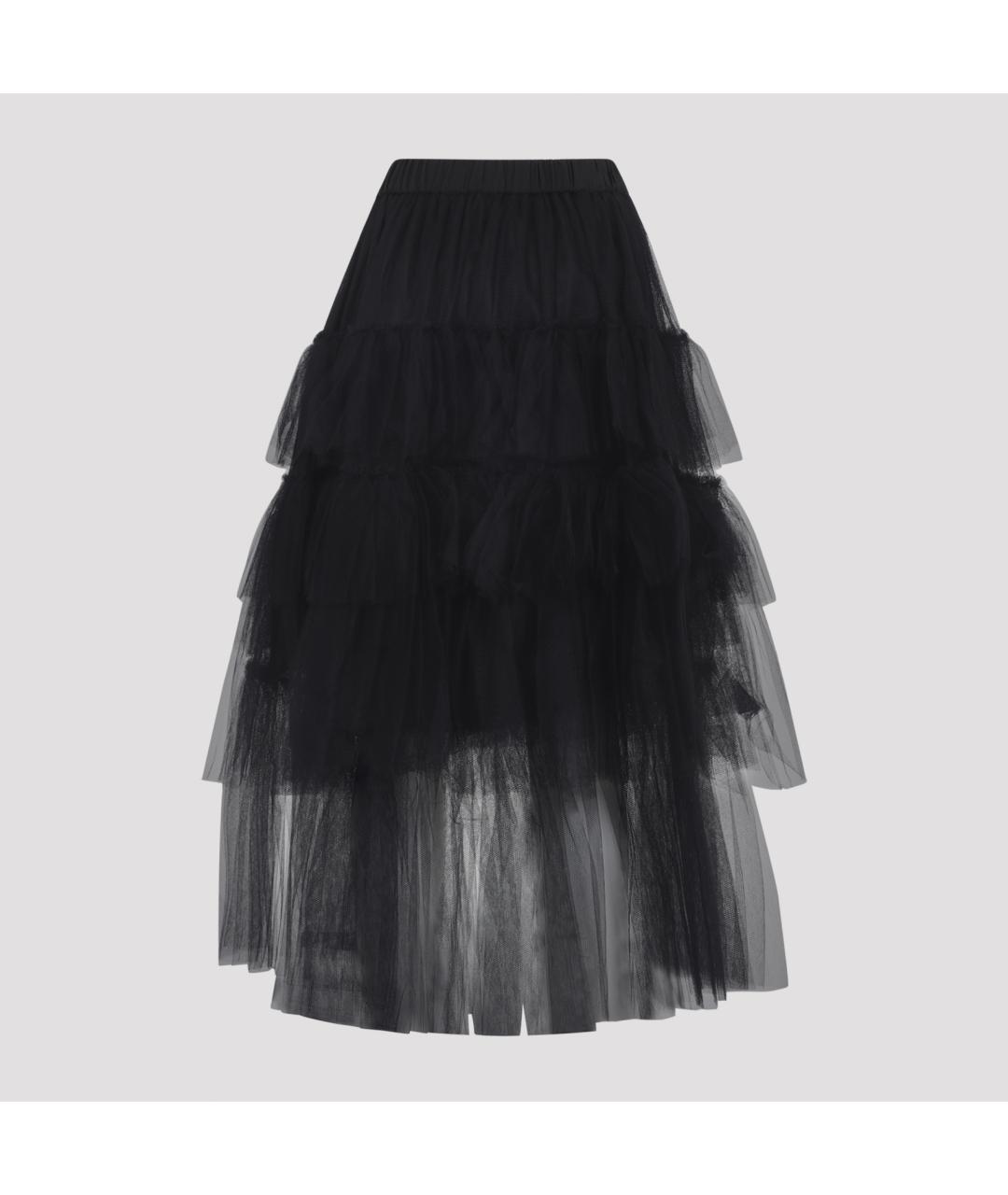 SIMONE ROCHA Черная полиамидовая юбка миди, фото 3
