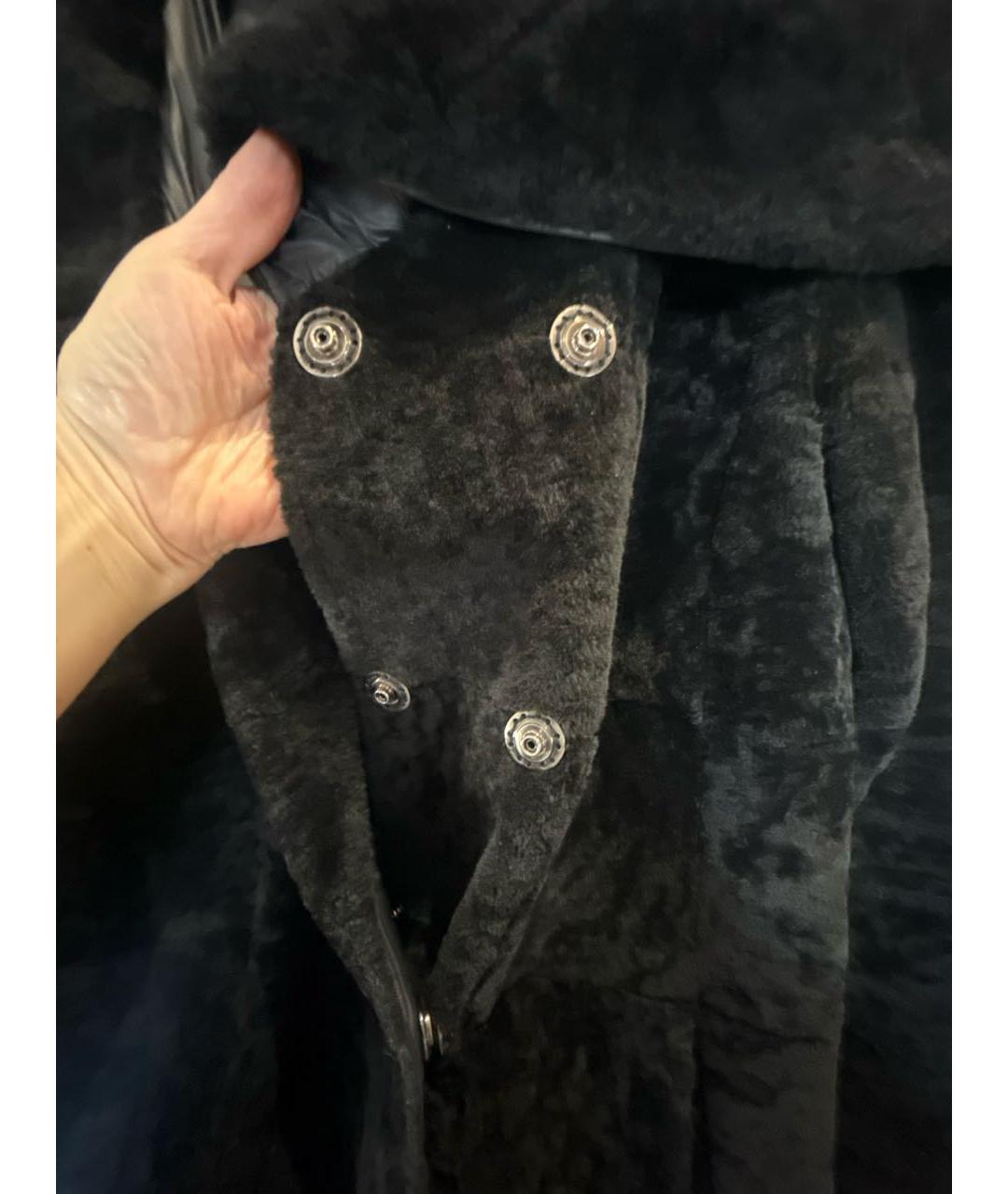 EMPORIO ARMANI Черная меховая шуба, фото 4