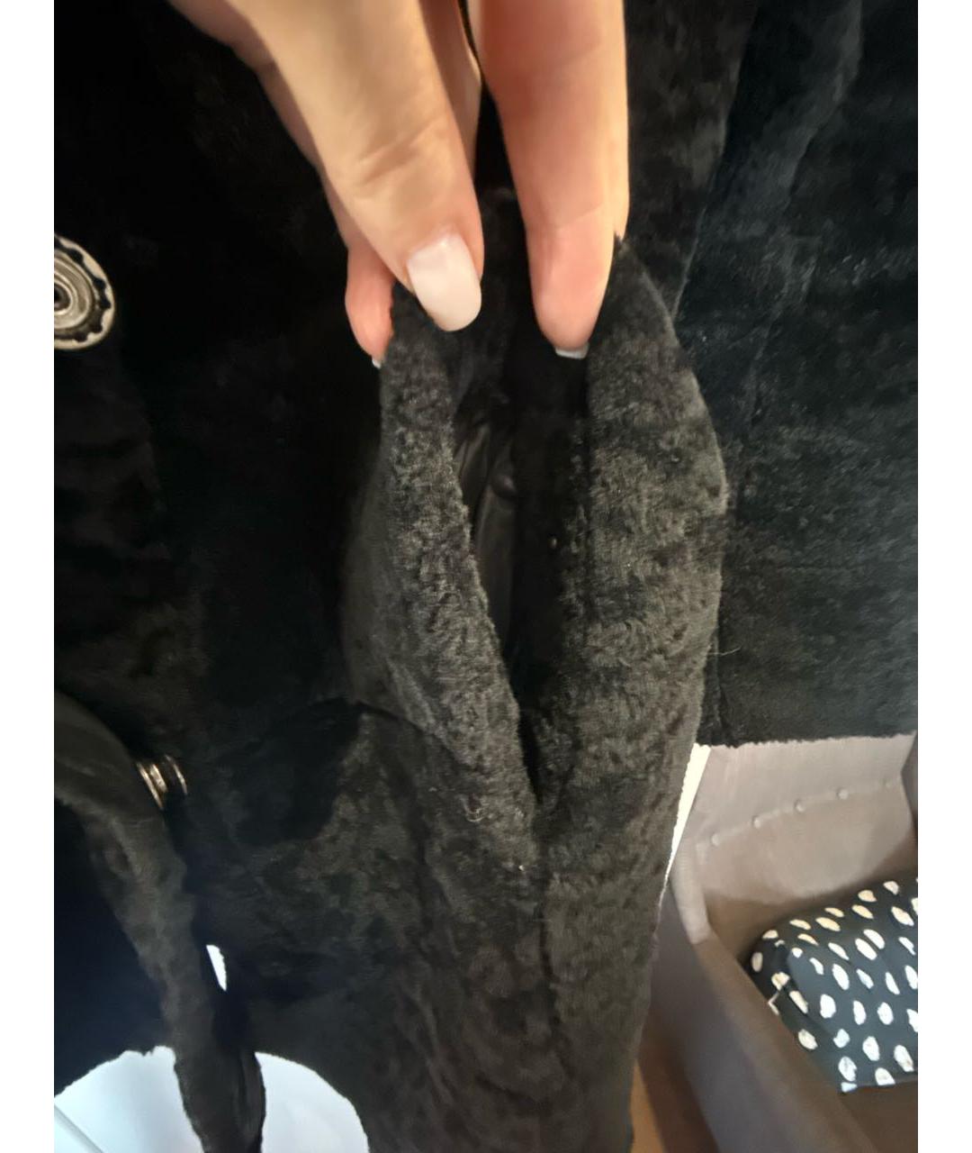 EMPORIO ARMANI Черная меховая шуба, фото 5