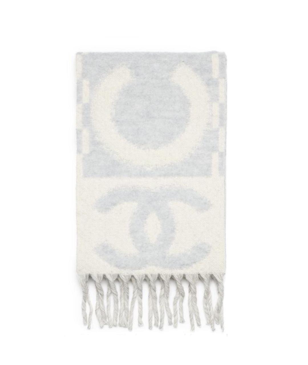 CHANEL Серый кашемировый шарф, фото 1