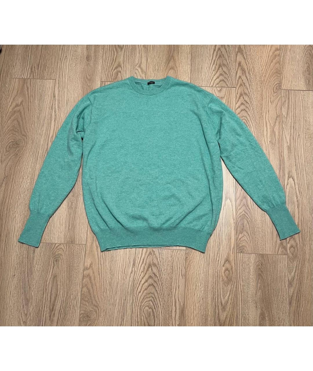 KITON Бирюзовый шерстяной джемпер / свитер, фото 5