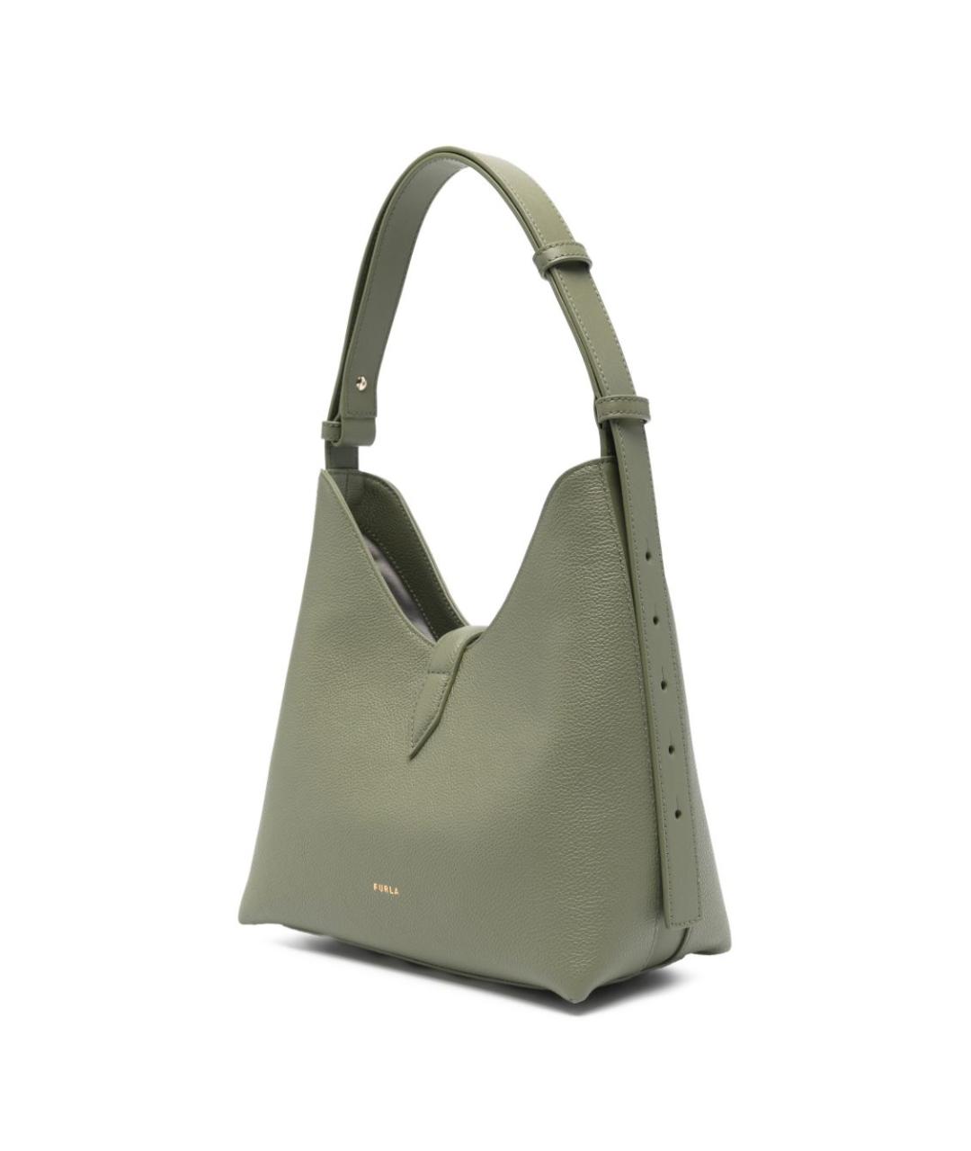 FURLA Зеленая кожаная сумка тоут, фото 4