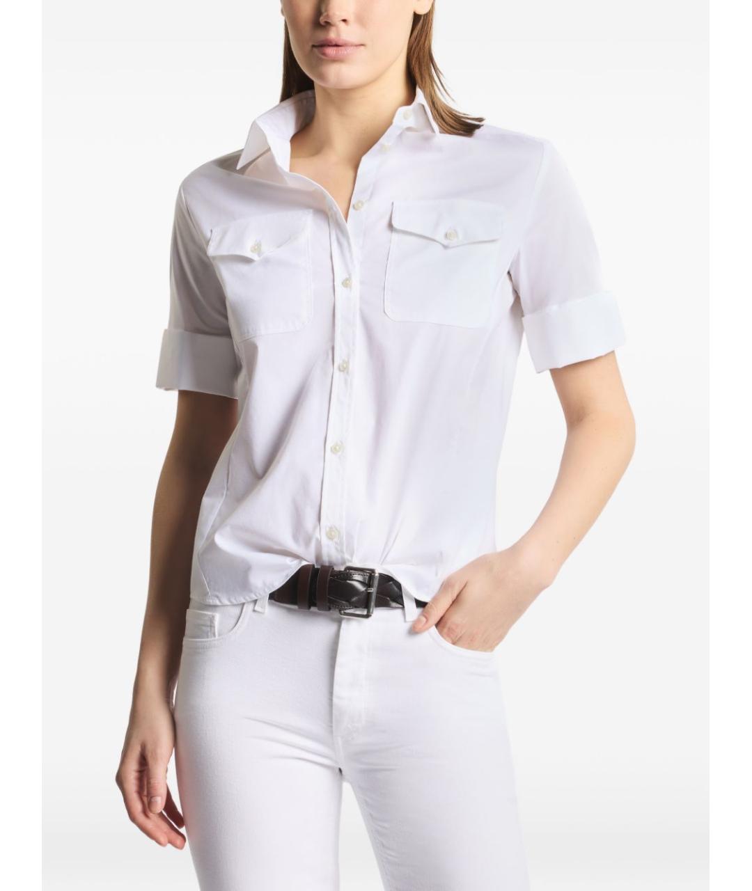 FAY Белая хлопковая рубашка, фото 4